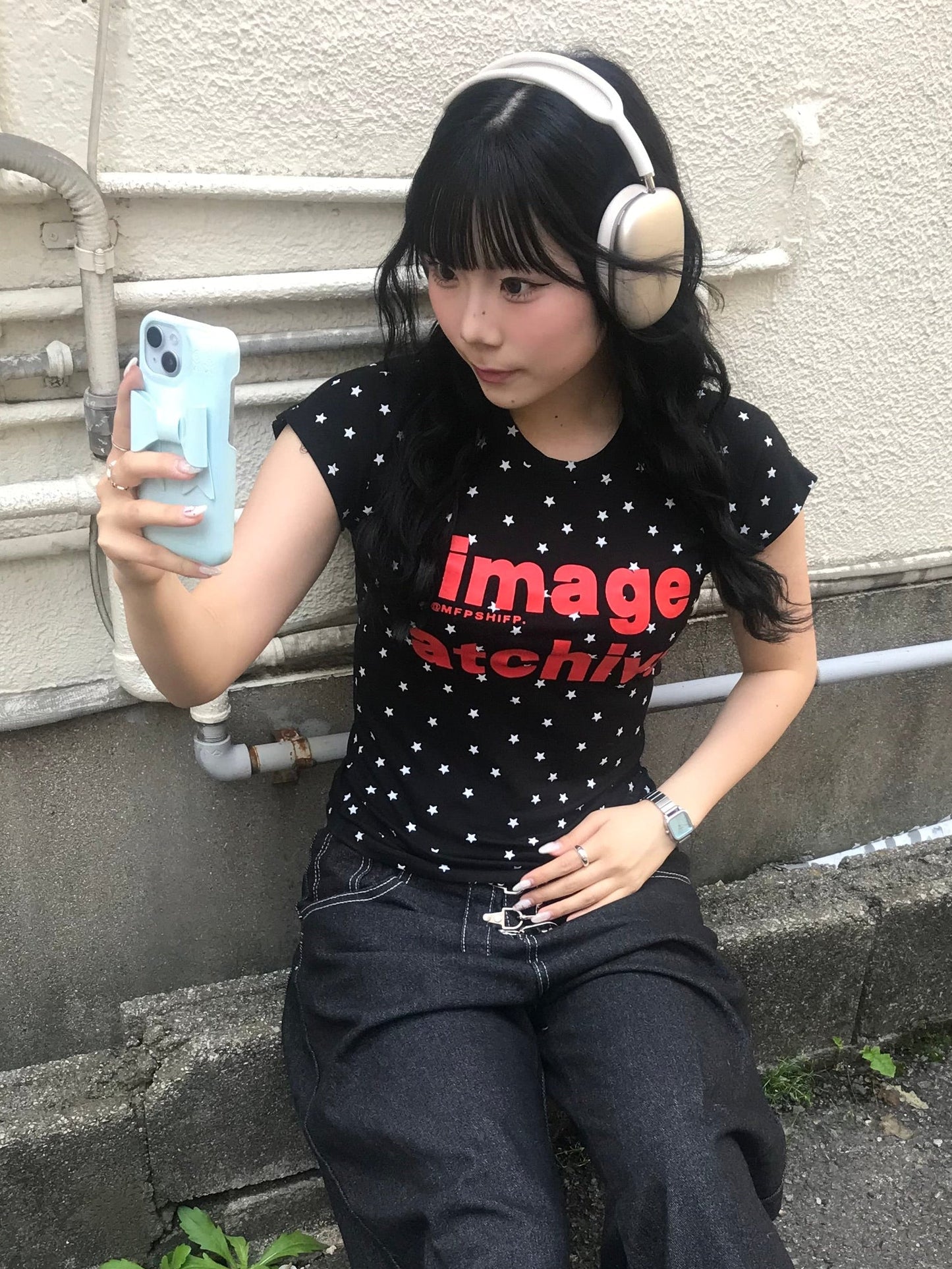 ブラックスターフィットTシャツ DPB89249