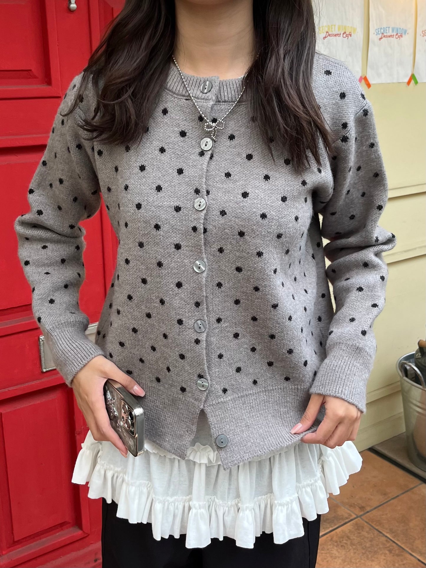 ドットニットカーディガン DPB94023