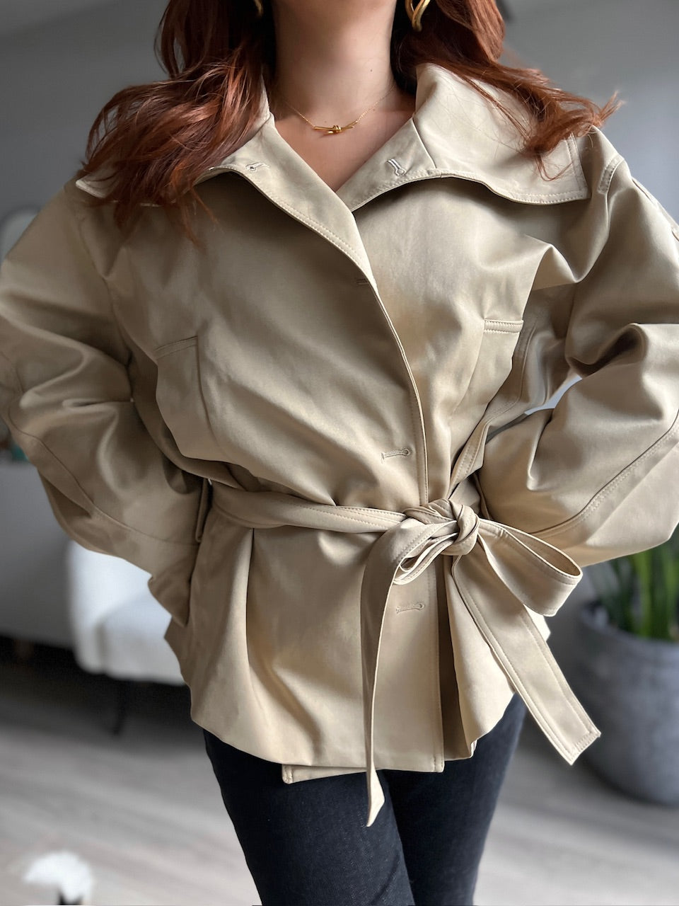 ベルト付きテーラードジャケット DPB56343