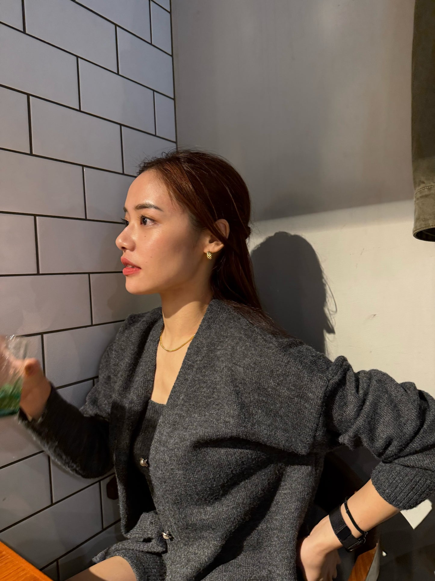 グレーセーターツーピースセット DPB47480