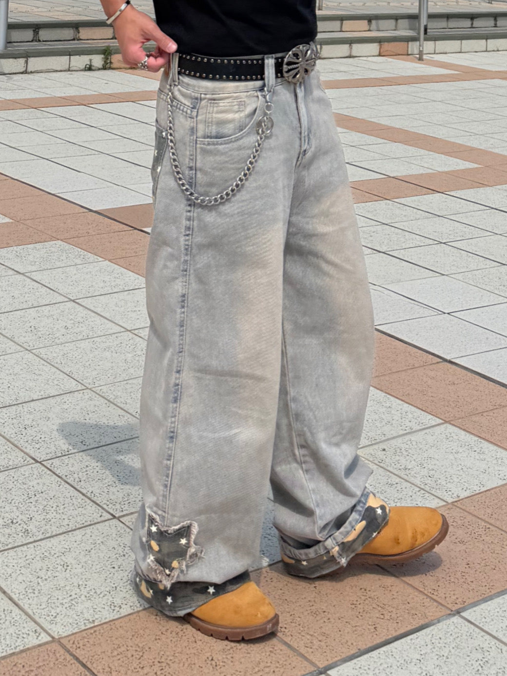 バックポイントカモフラデニムパンツ DPB90212
