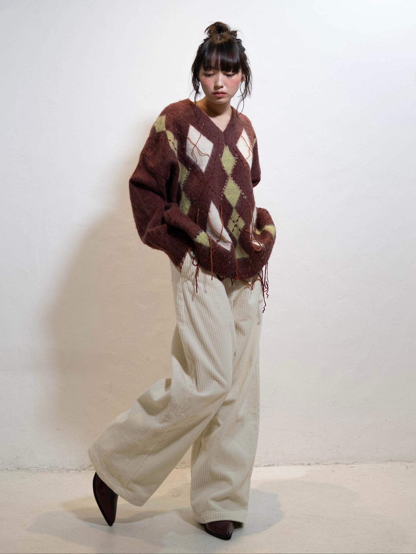 アーガイルチェックニット DPC02012