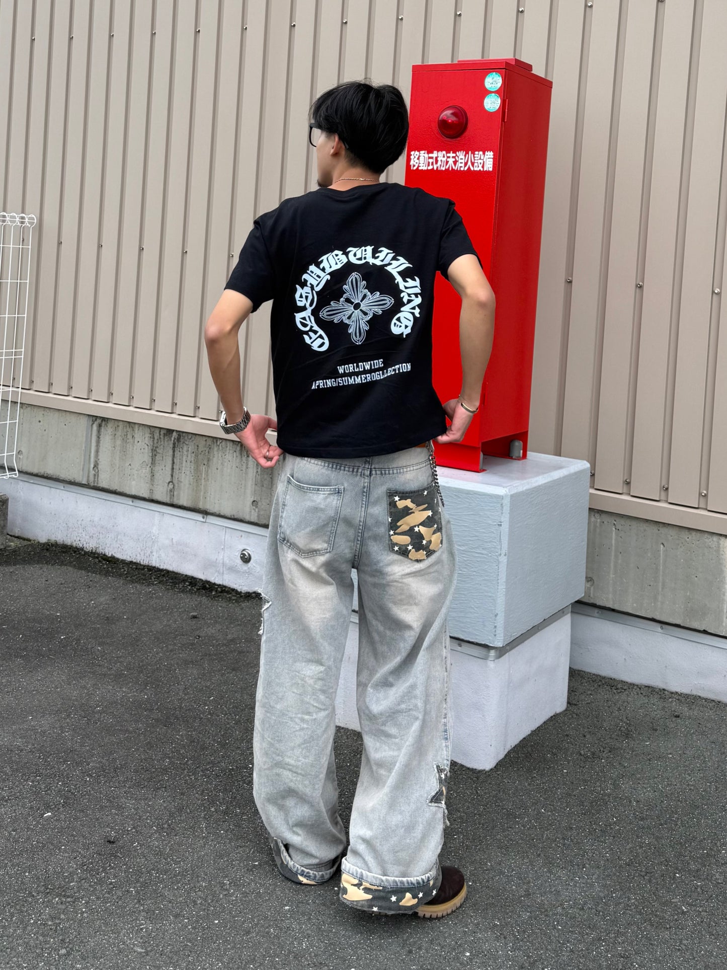 バックポイントカモフラデニムパンツ DPB90212