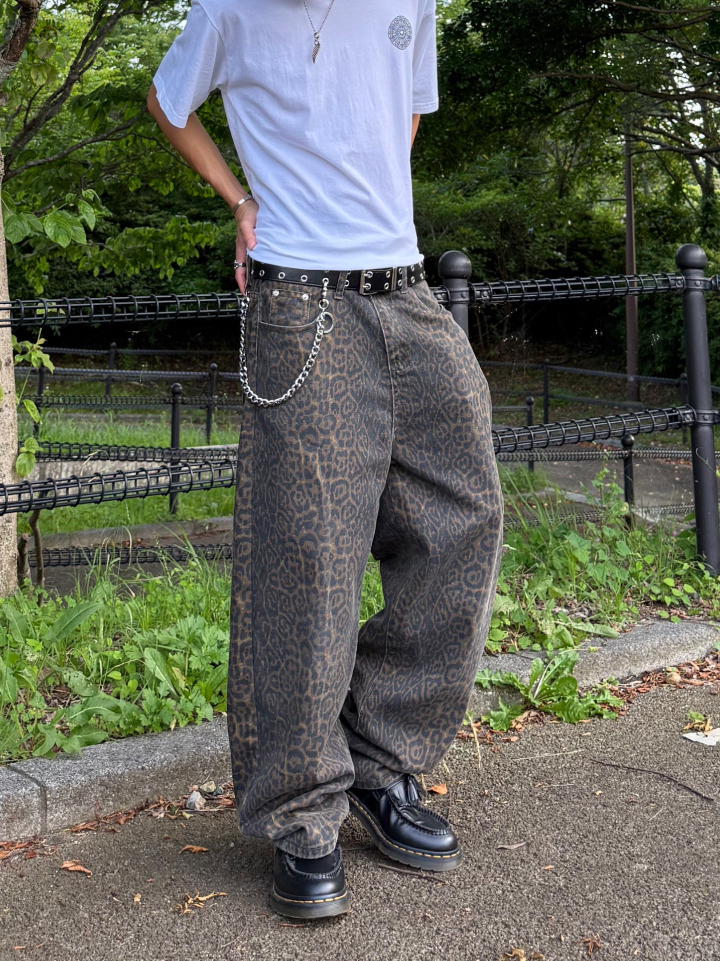 Kenshin_レオパードデニムパンツ DPB73355