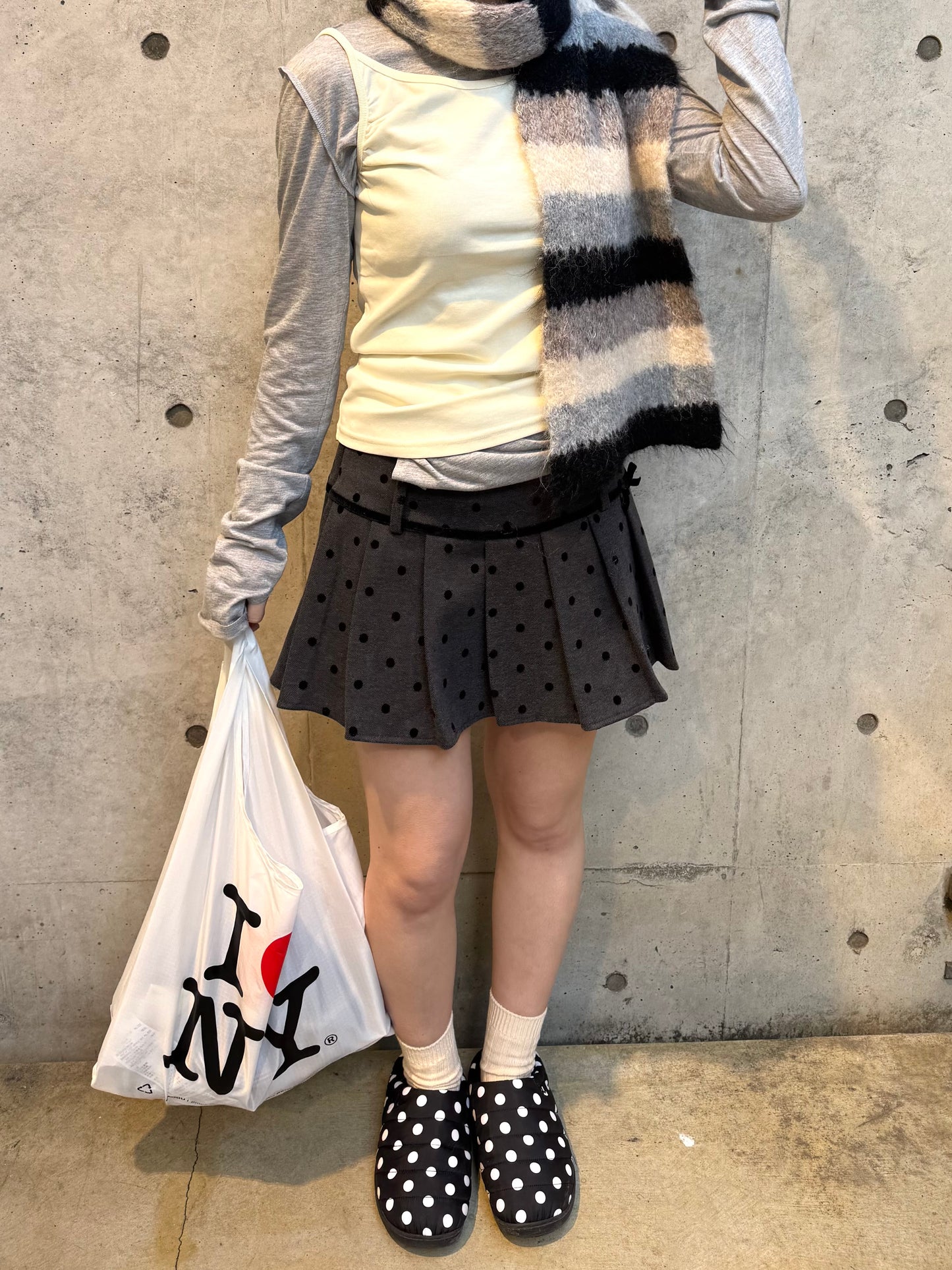 ドットプリーツミニスカート DPB85137