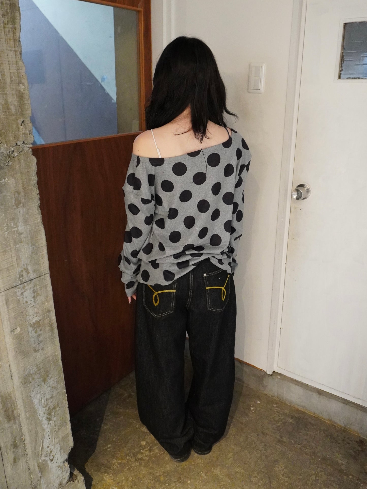 バックベルトデニムパンツ DPB85475