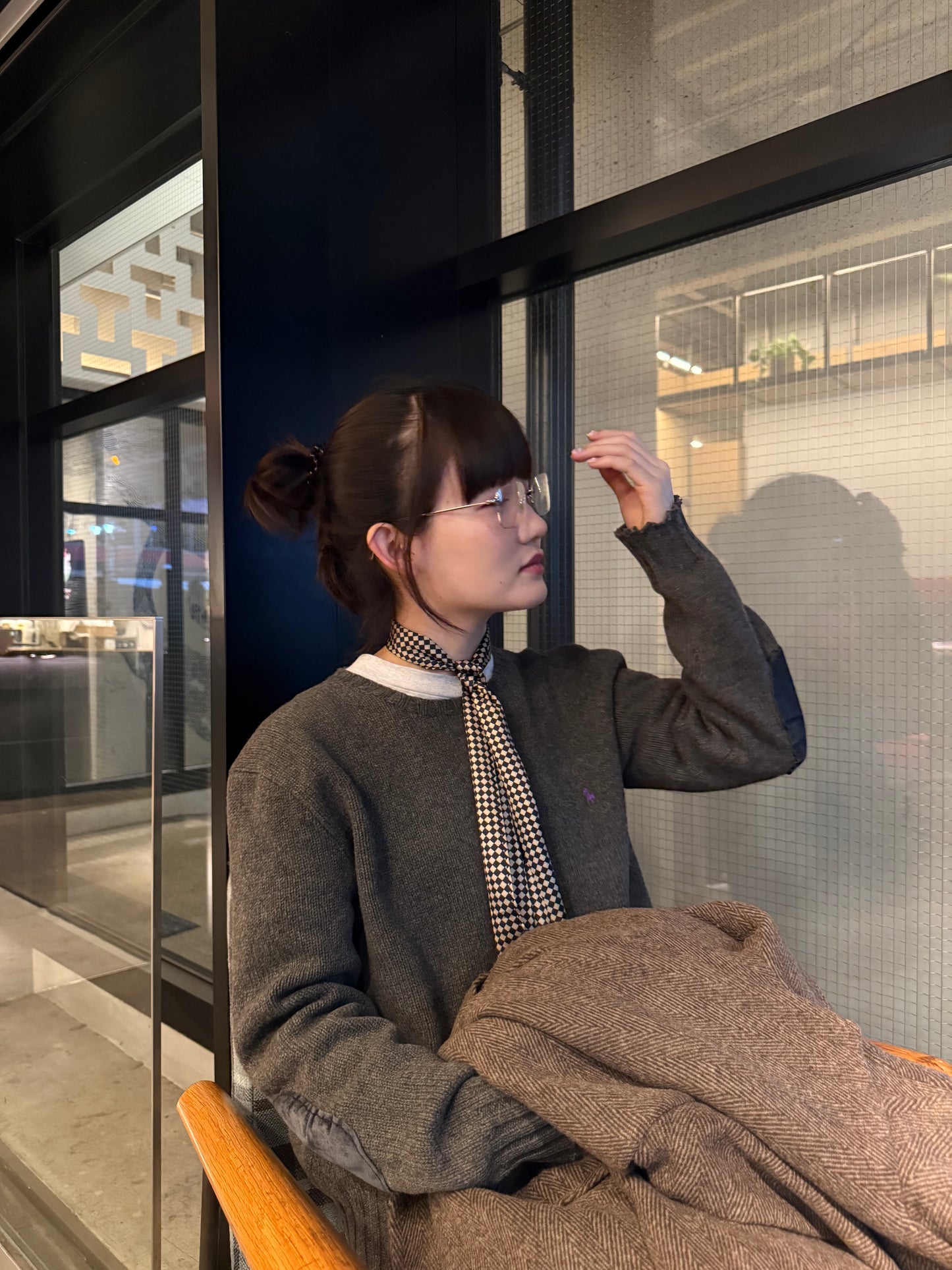 ブロックチェックスカーフ DPA43700