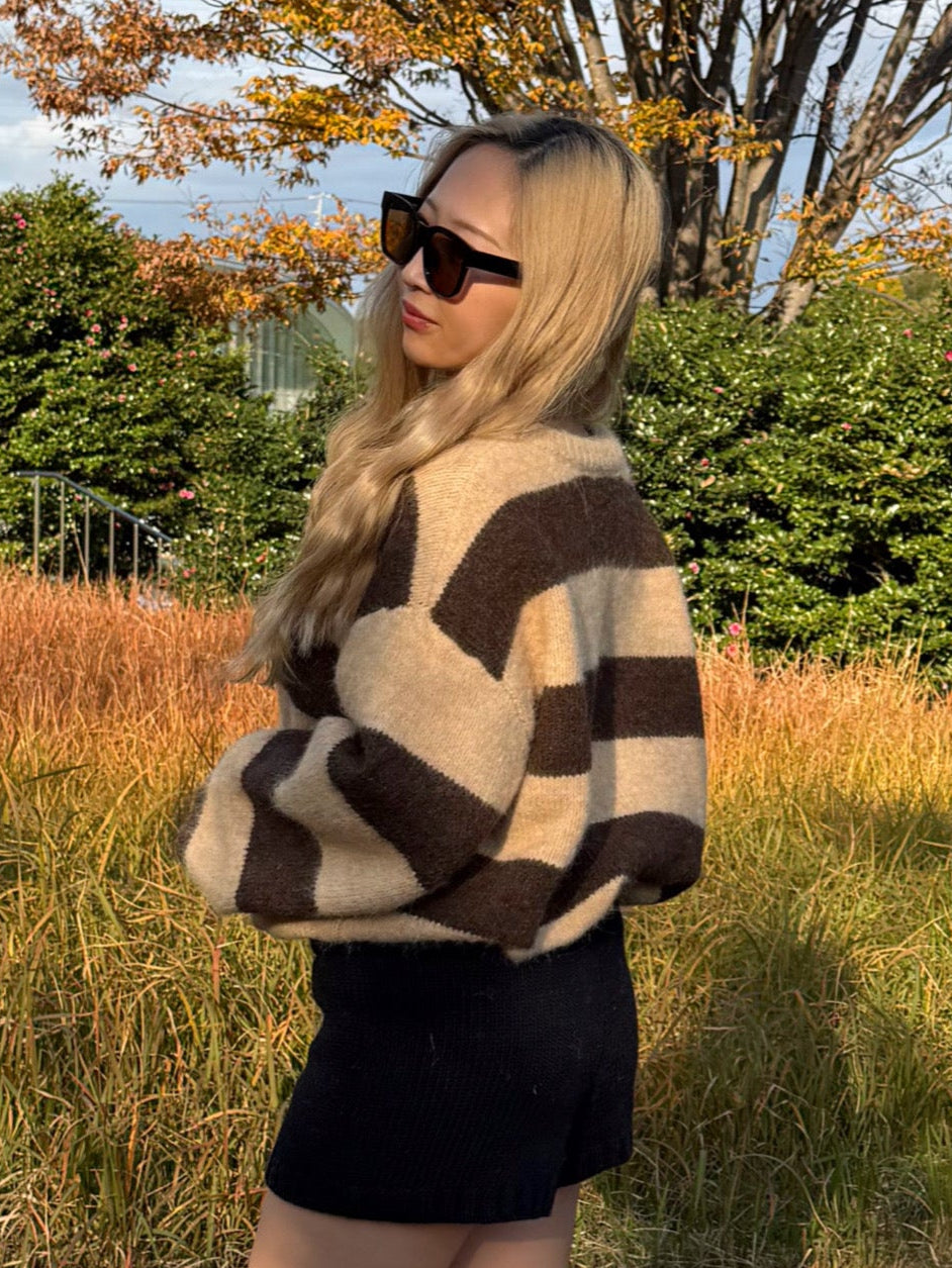 ボーダニットトップス DPB73526