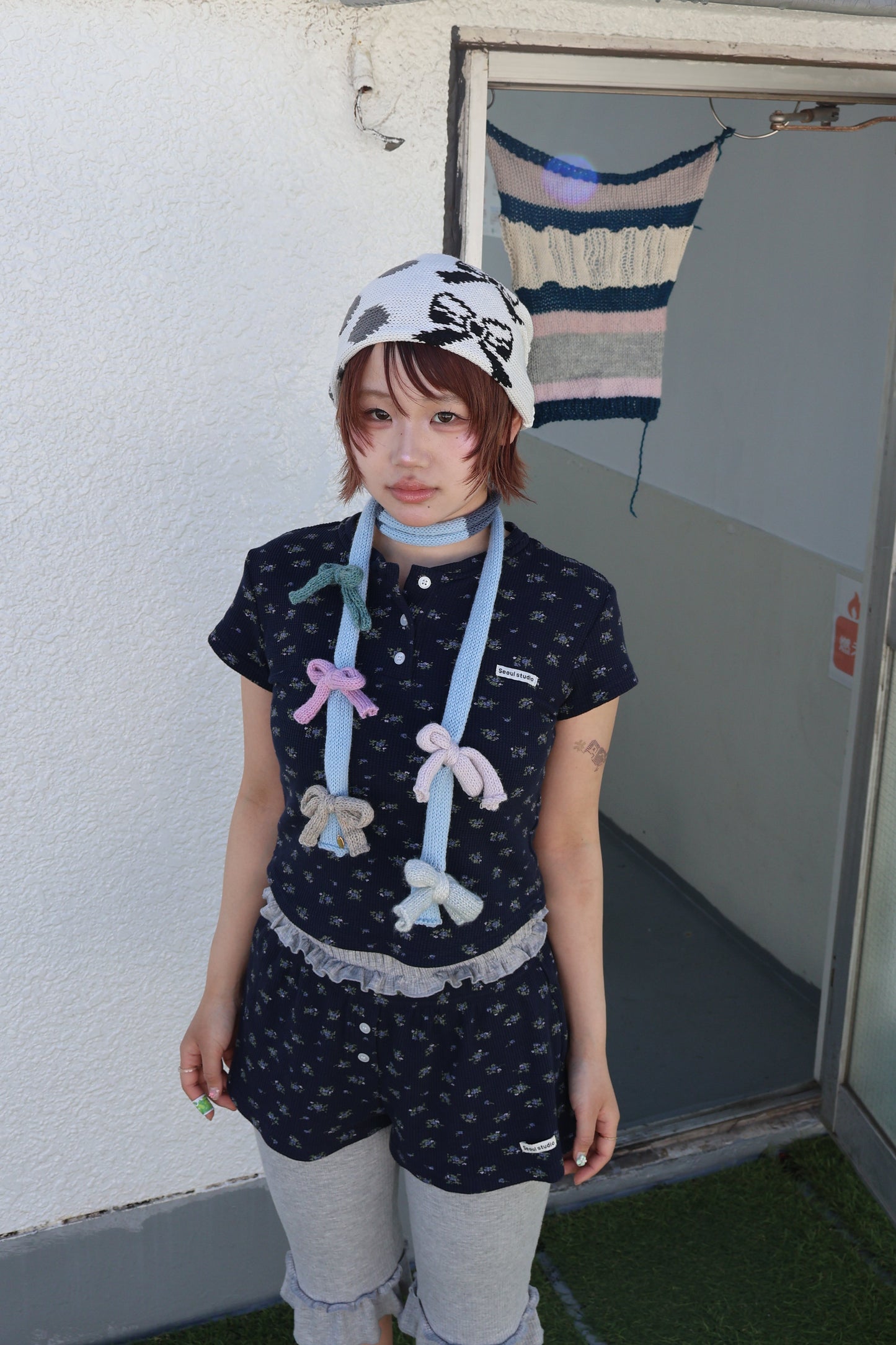 ミニフラワーサーマルセットアップパンツ DPC04052