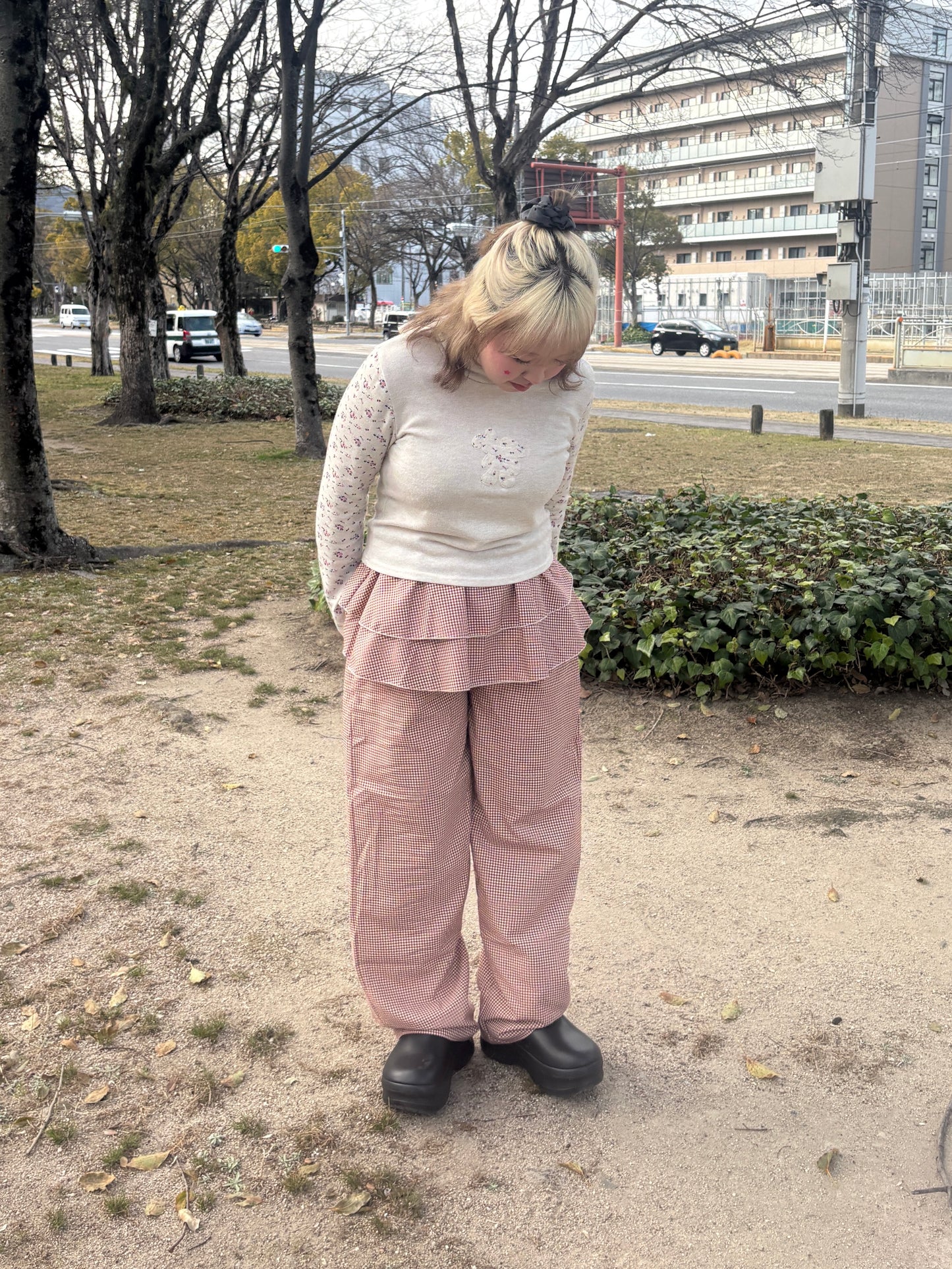 フリルギンガムチェックパンツ DPB97069