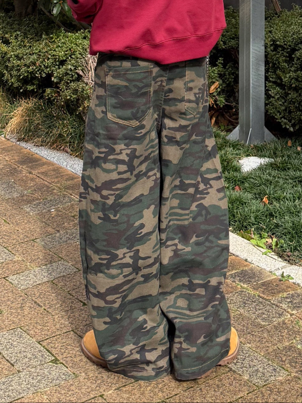 カモフラワイドデニムパンツ DPB90085