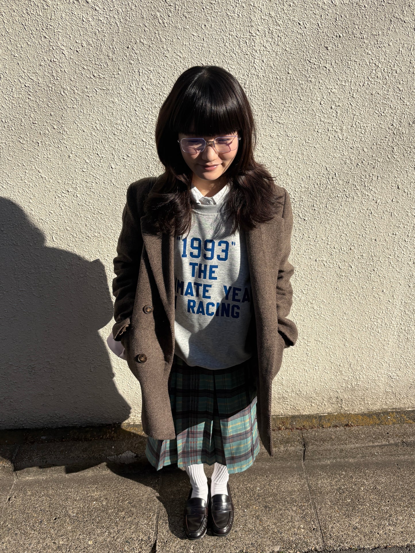 ライトグリーンプリーツチェックスカート DPA43739