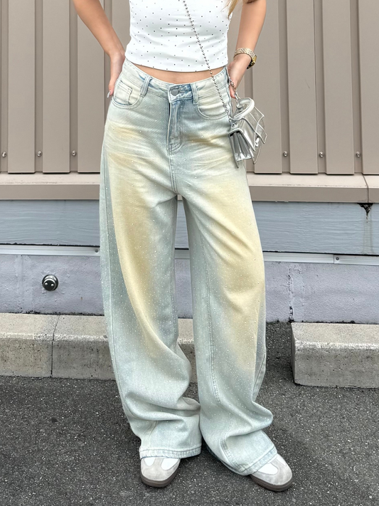 ウォッシュライトラメデニムパンツ DPB73665