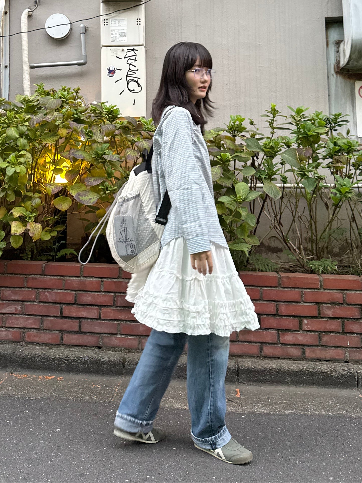 ライトブルーミニチェックシャツ DPA43675