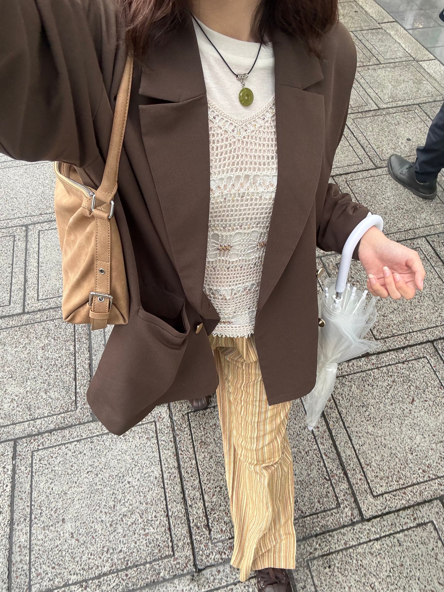 ソフトリネンストライプパンツ DPC03077