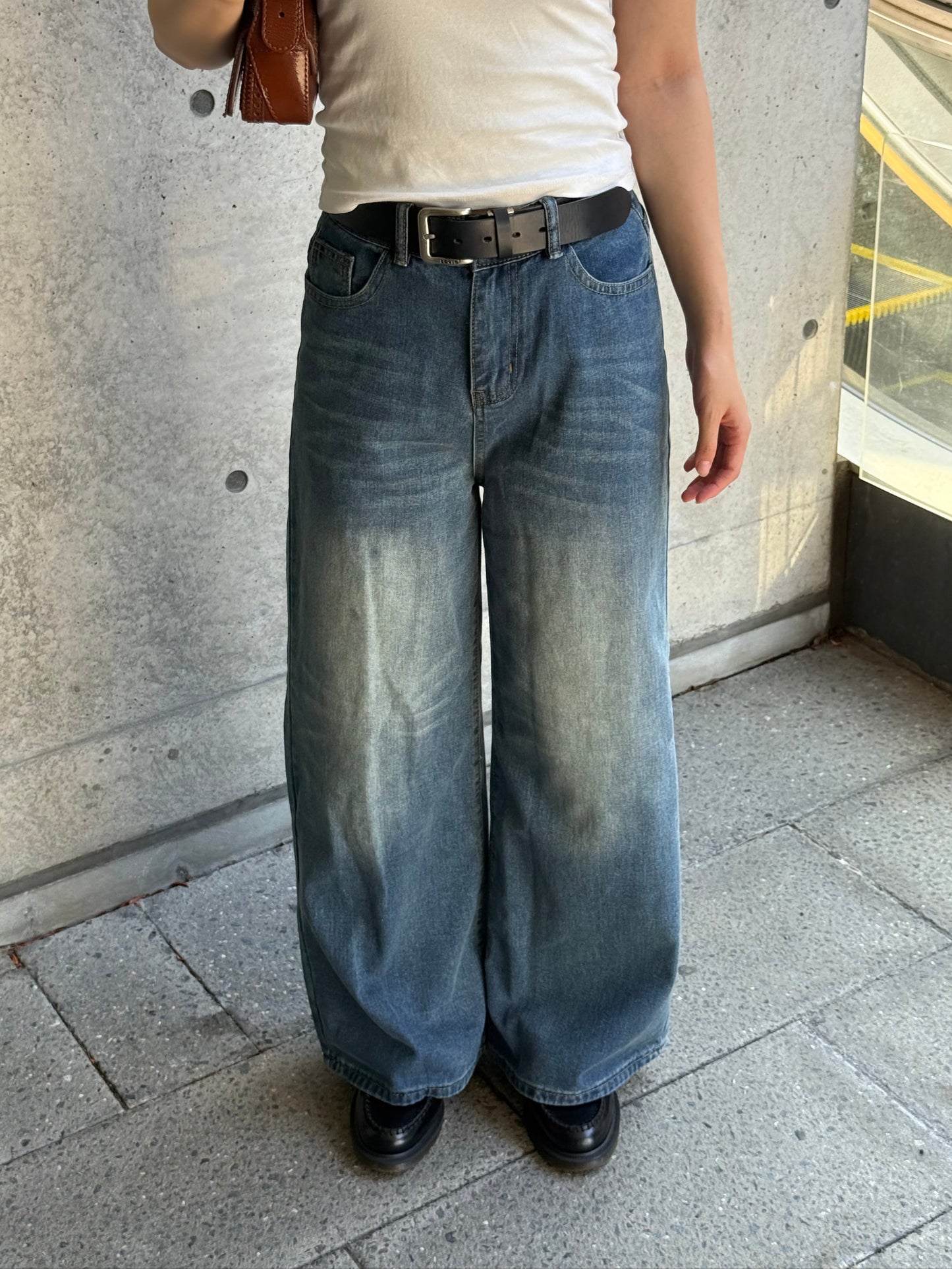 ウォッシュワイドデニムパンツ DPB93015