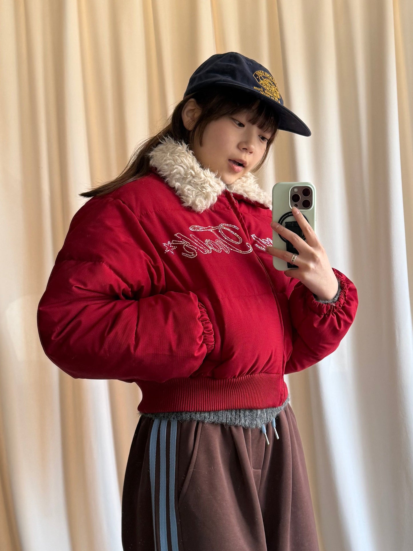 ラメロゴ中綿ジャケット DPB91072