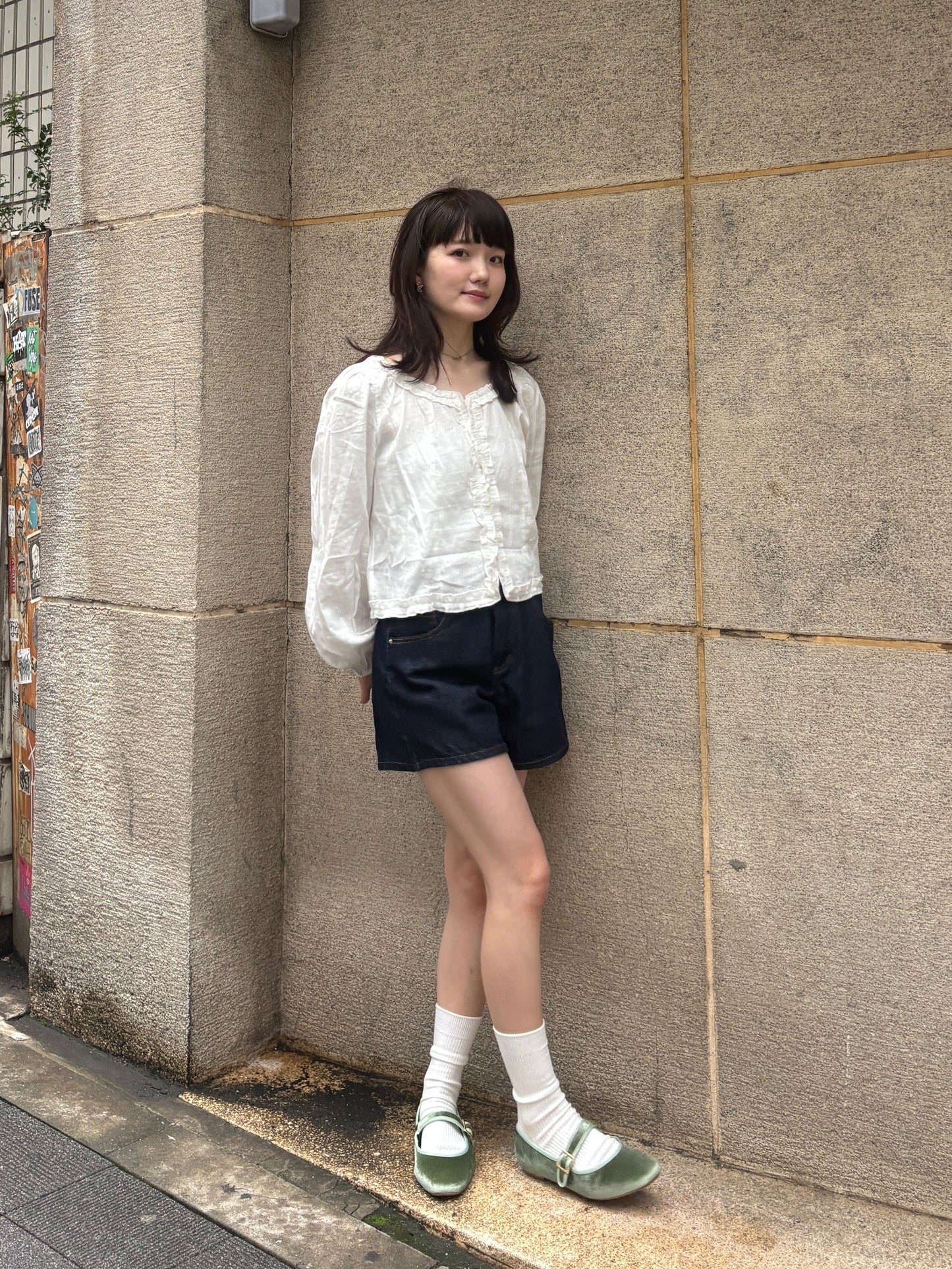 Aラインデニムショートパンツ DPA43805