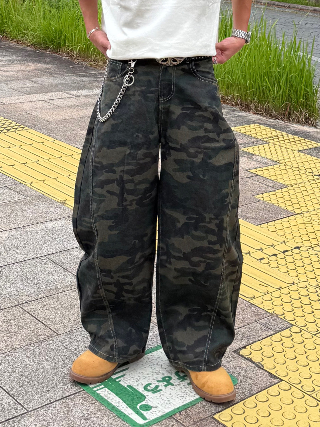 【即納】カモフラカーブシルエットパンツ DPB90226S