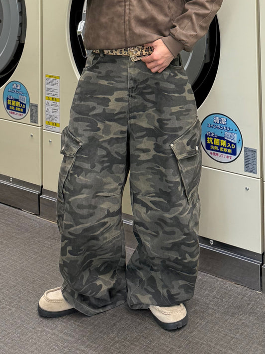 カモフラワイドデニムパンツ DPB90085