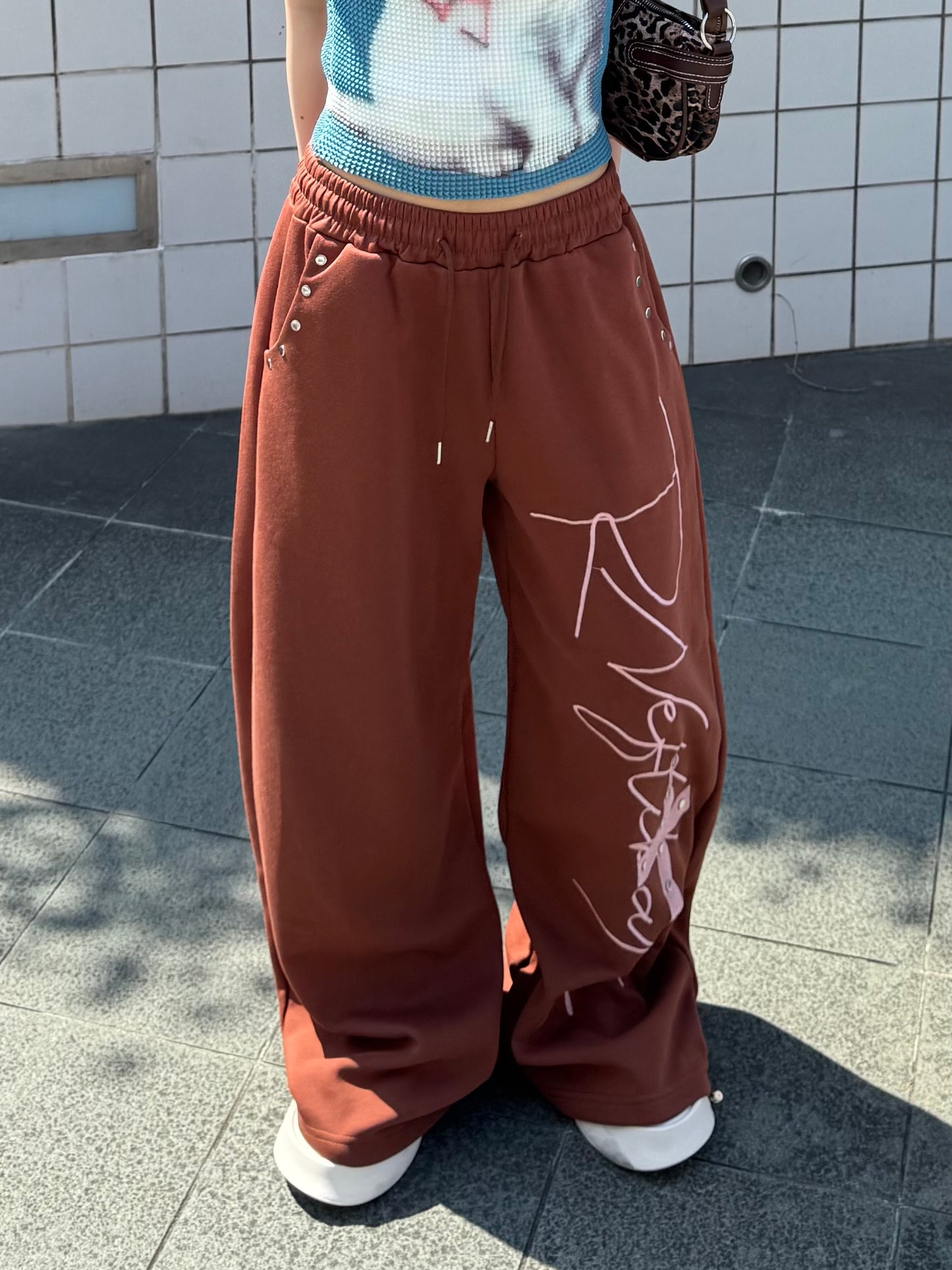 バイカラークロスロゴスウェットパンツ DPB86246