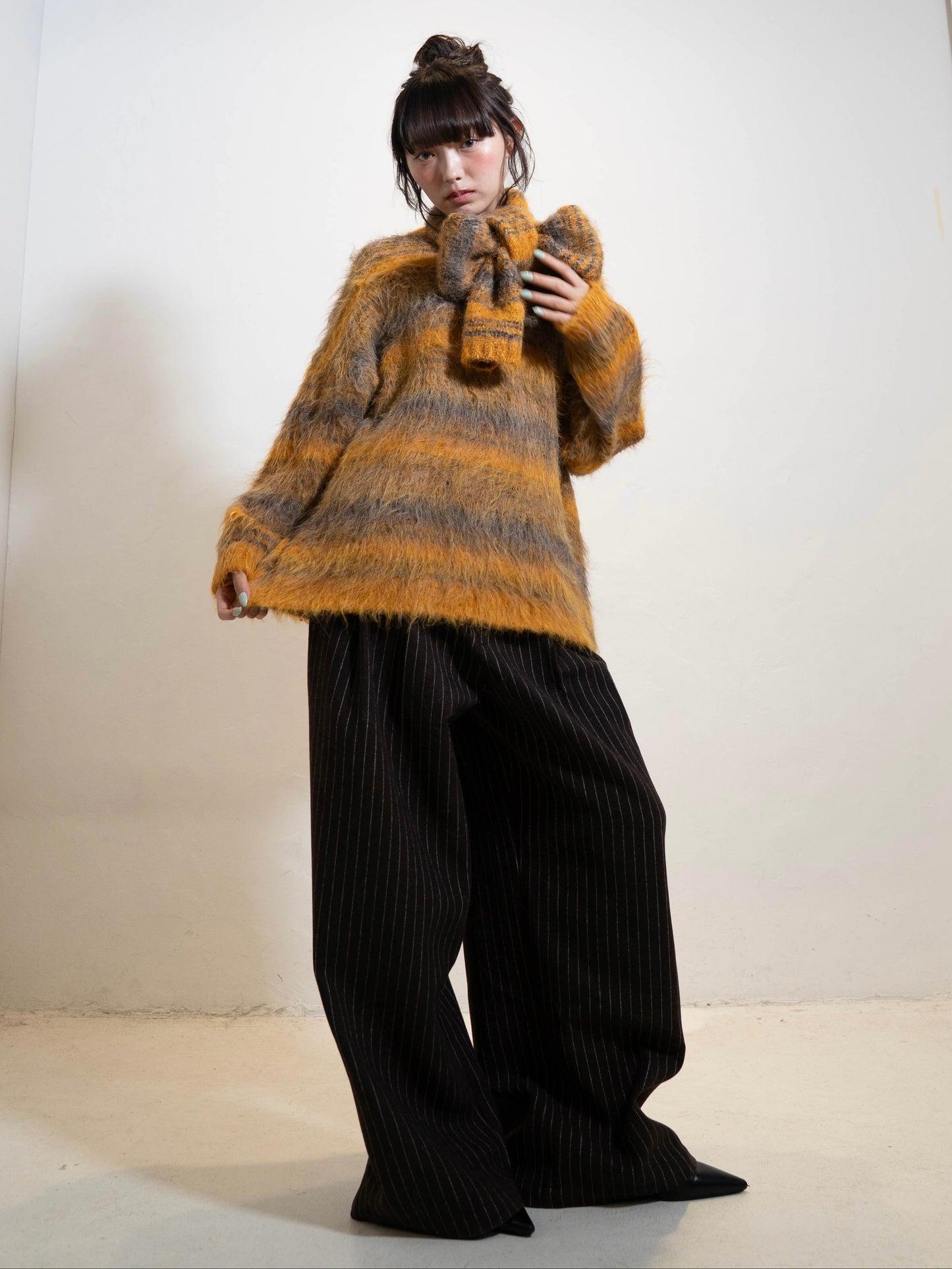 ウエストタックストライプパンツ DPC02007