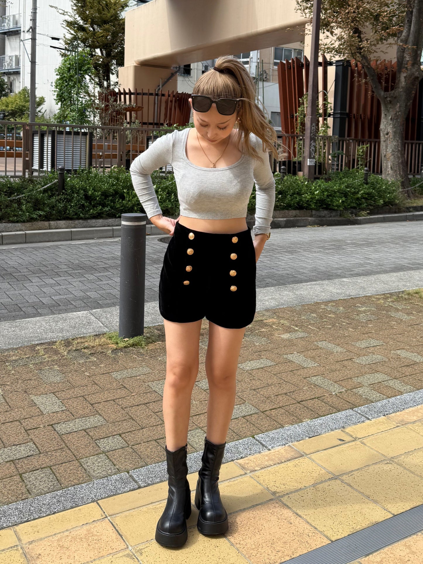 ダブルブレストショートパンツ DPB73480