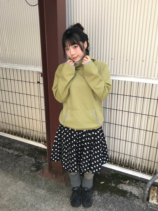 パイピングライトグリーンパーカー DPB89170