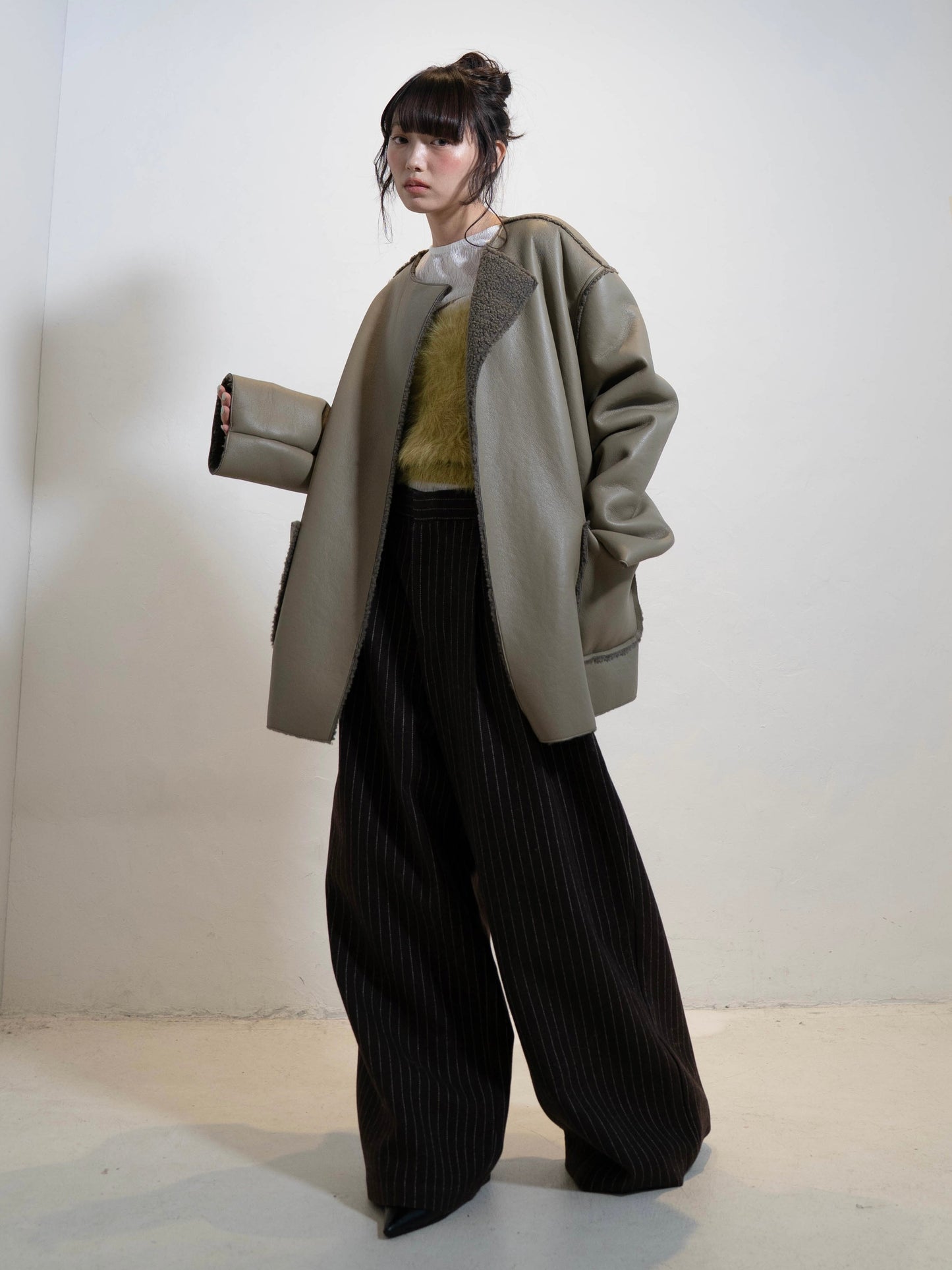 ウエストタックストライプパンツ DPC02007