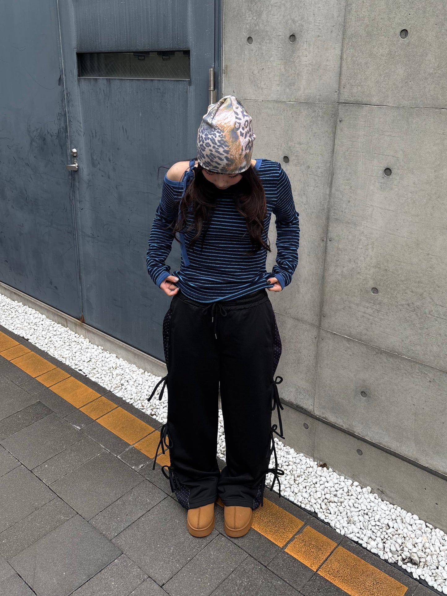 ラインドットリボンスウェットパンツ DPB89140