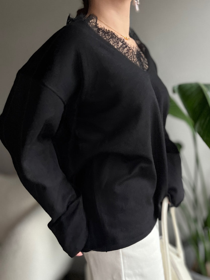 レースVネックニット DPB56358