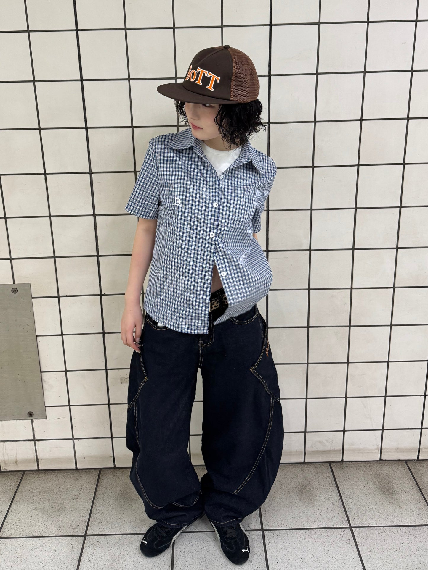 ネイビーチェックシャツ DPB85213