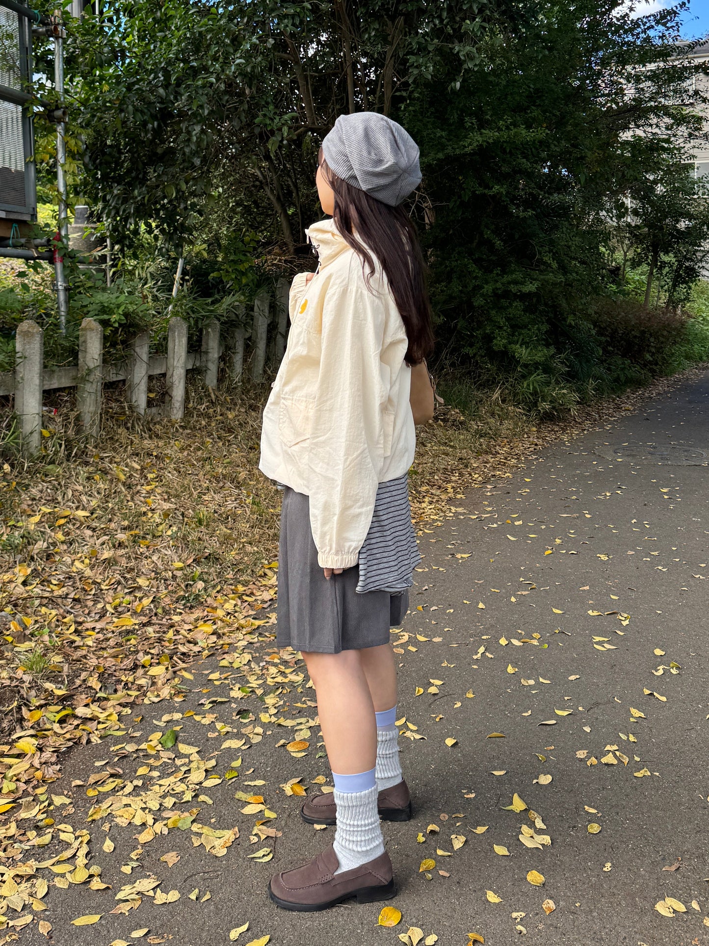 フードドロストワンポイントナイロンジャケット DPB78219