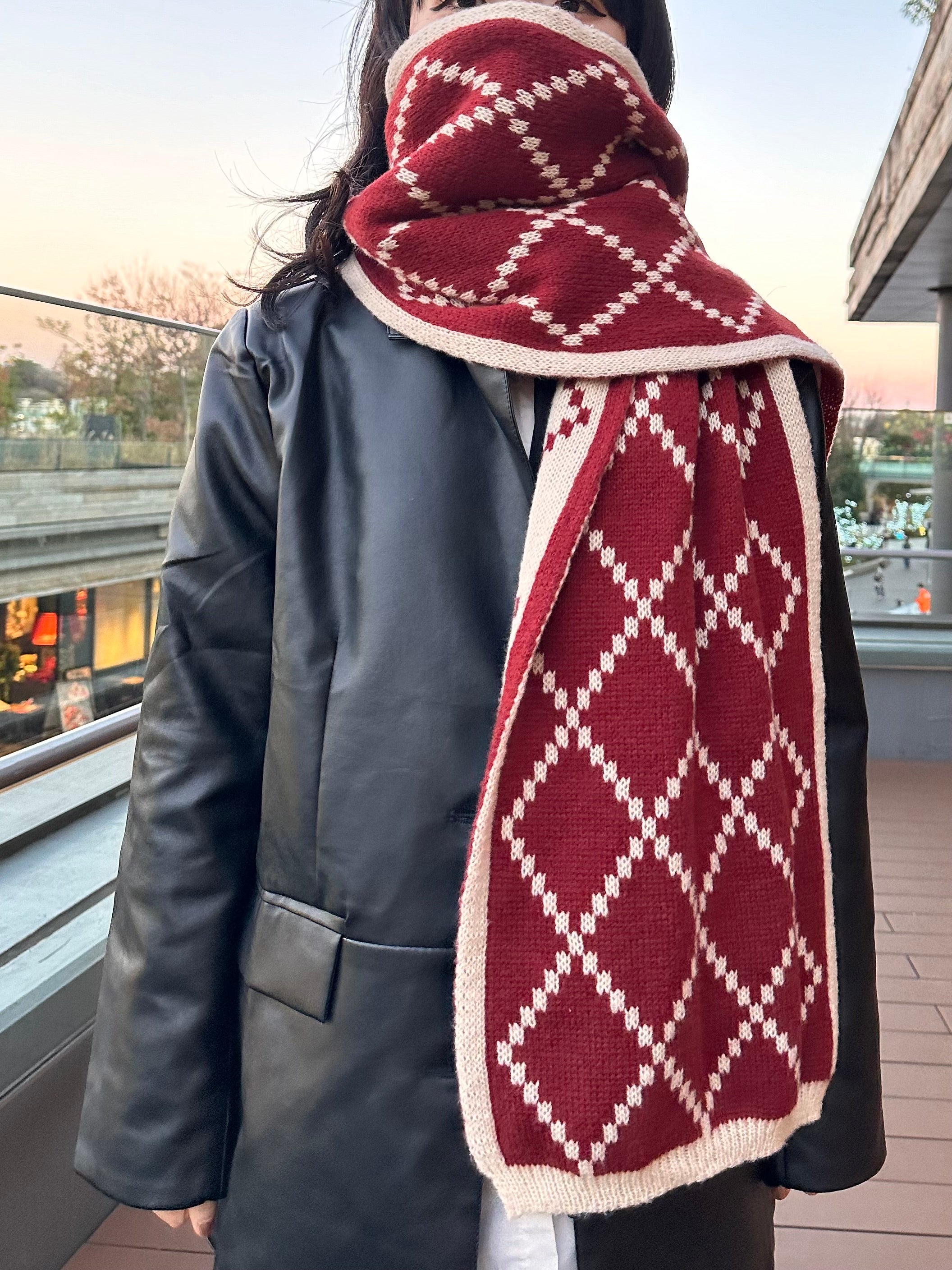 チェックウールニットマフラー DPA43272 – CRAMMY