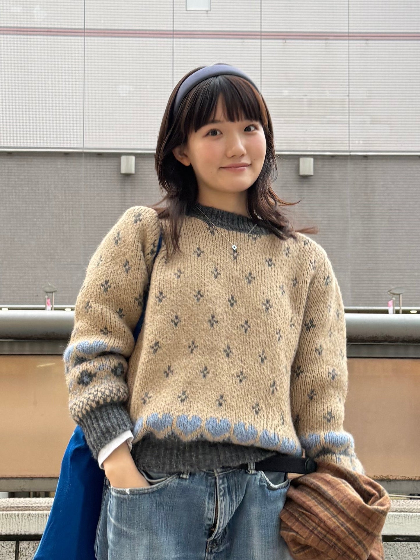 ラウンドネックスクリーンセーター DPA43710