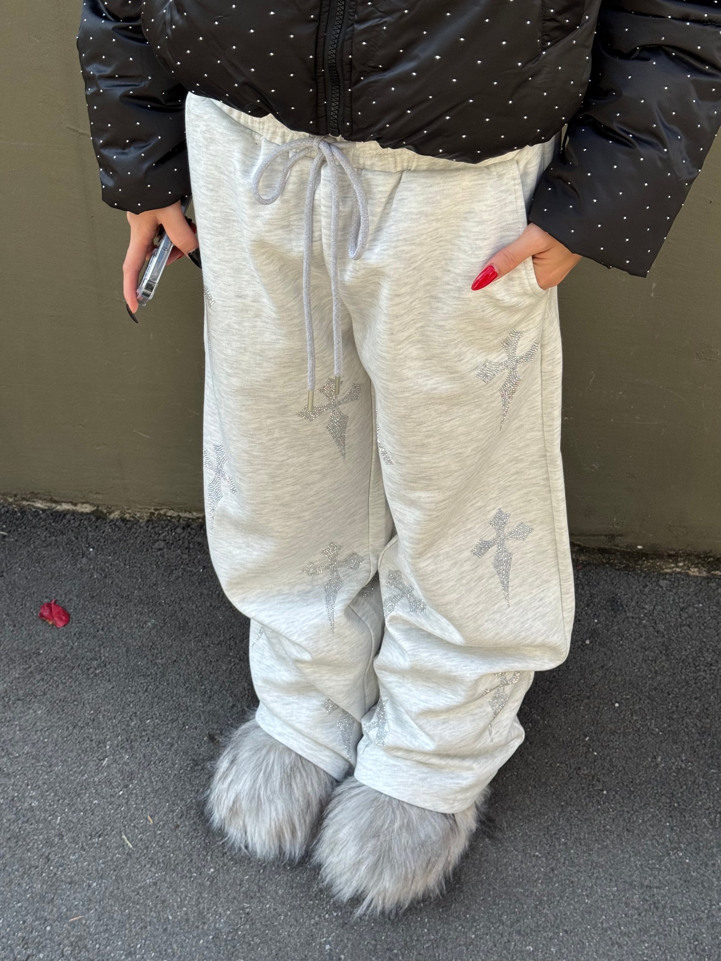 クロスラメスウェットパンツ DPB86167