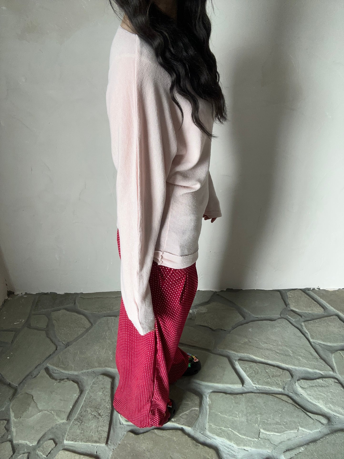 ピンクワンショルカットソー DPB95026