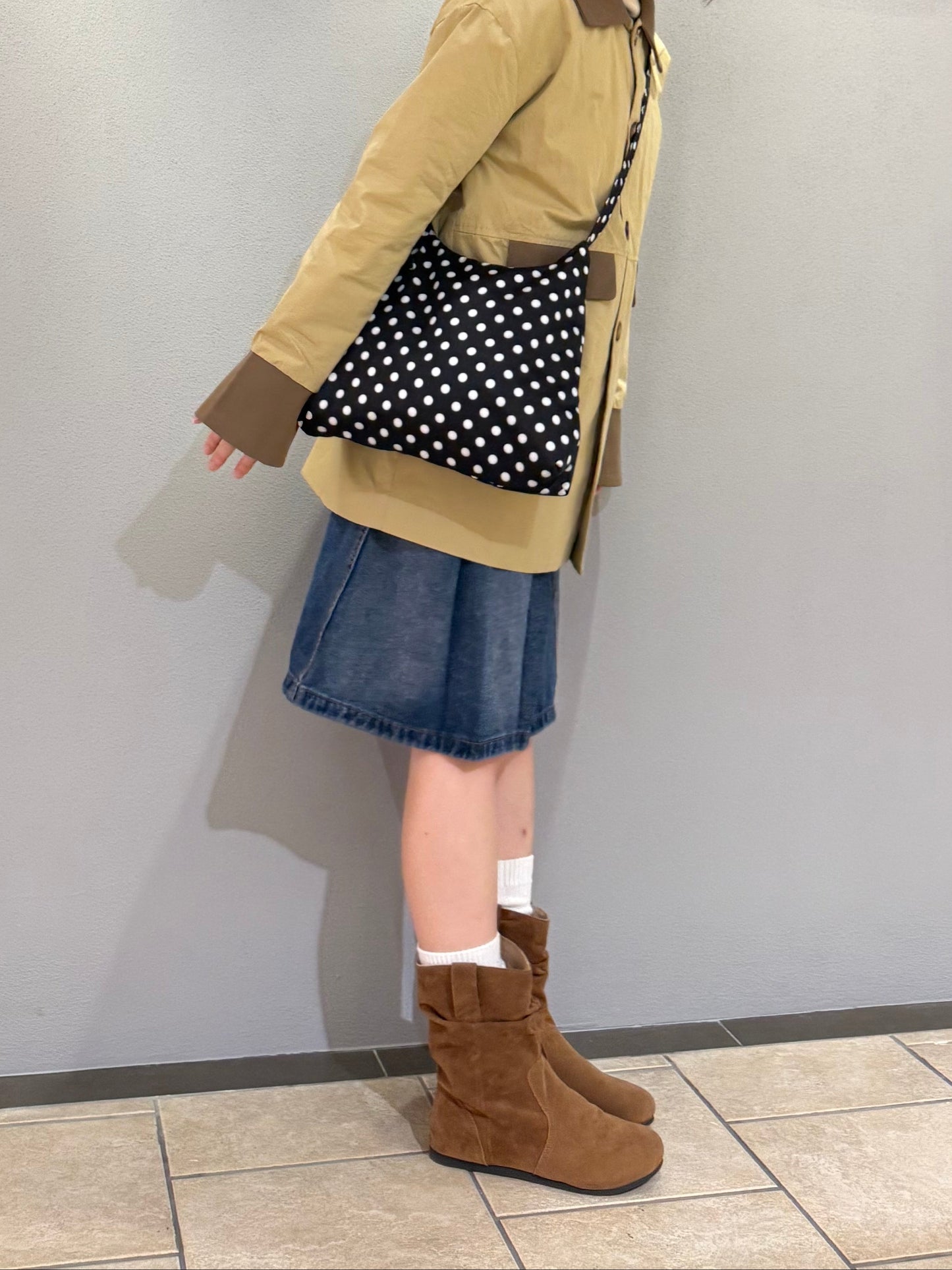 ライトブラウンショートブーツ DPA43691