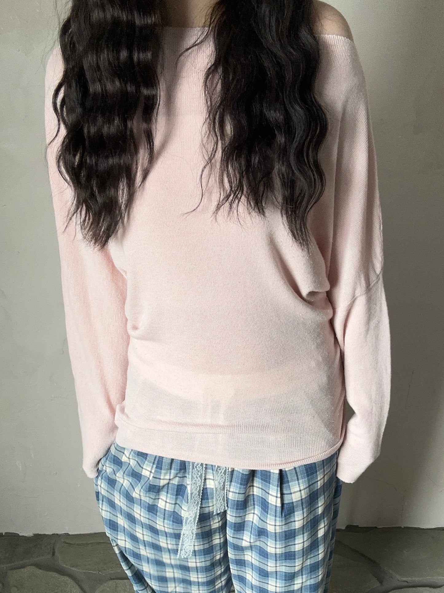 ピンクワンショルカットソー DPB95026