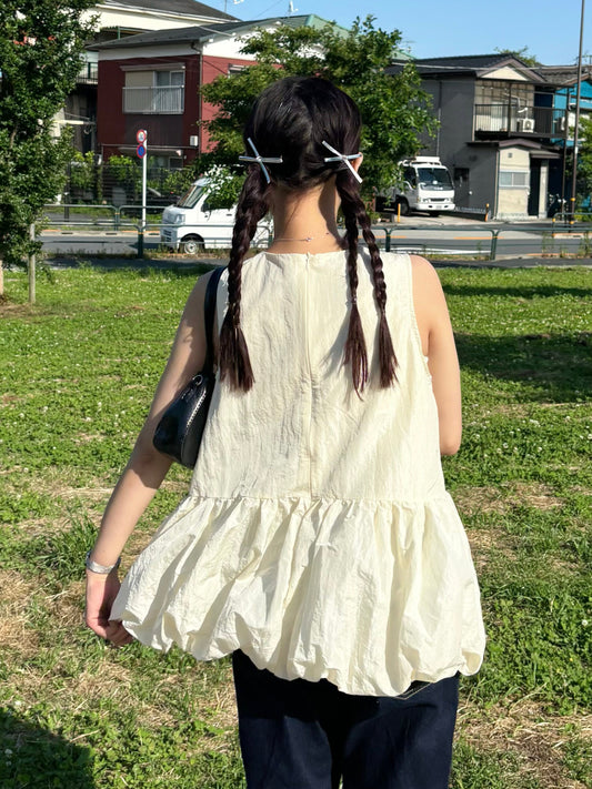 ホワイトボリュームワンピース DPB63079