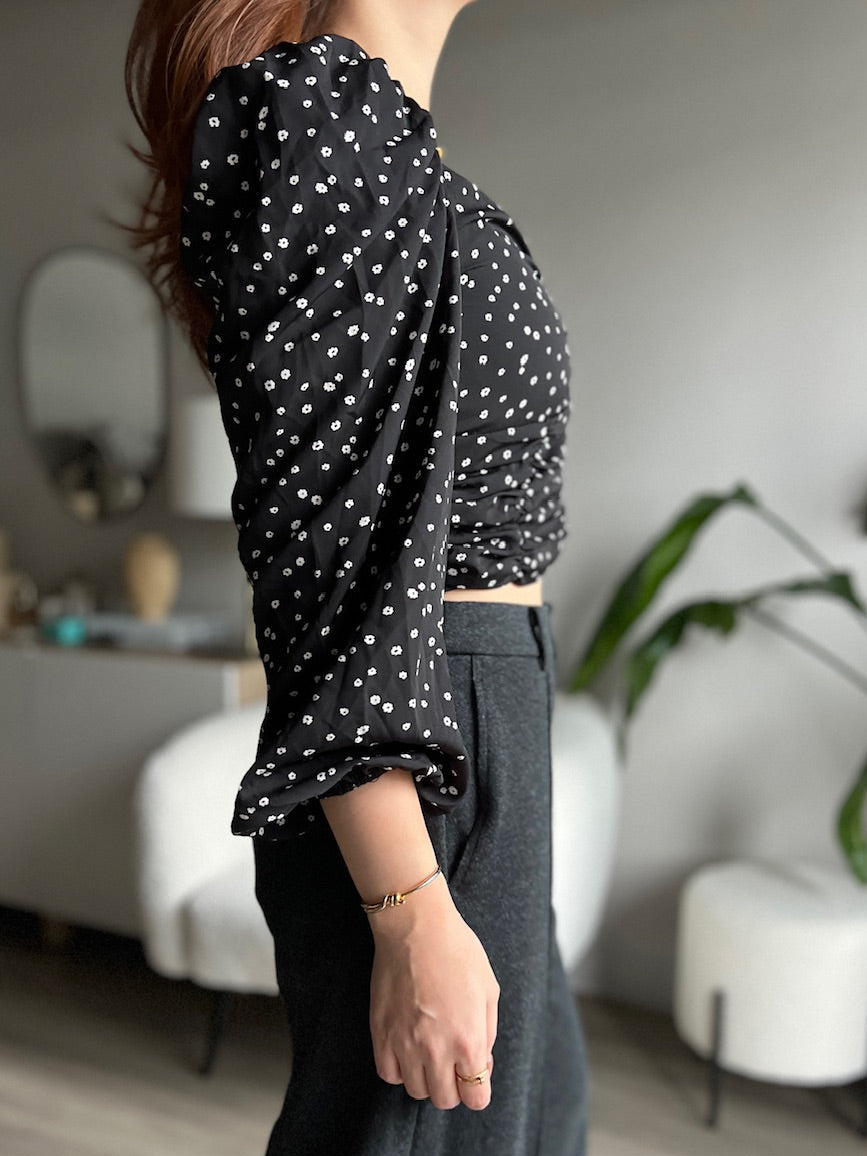 スクエアネックドットブラウス DPB56329