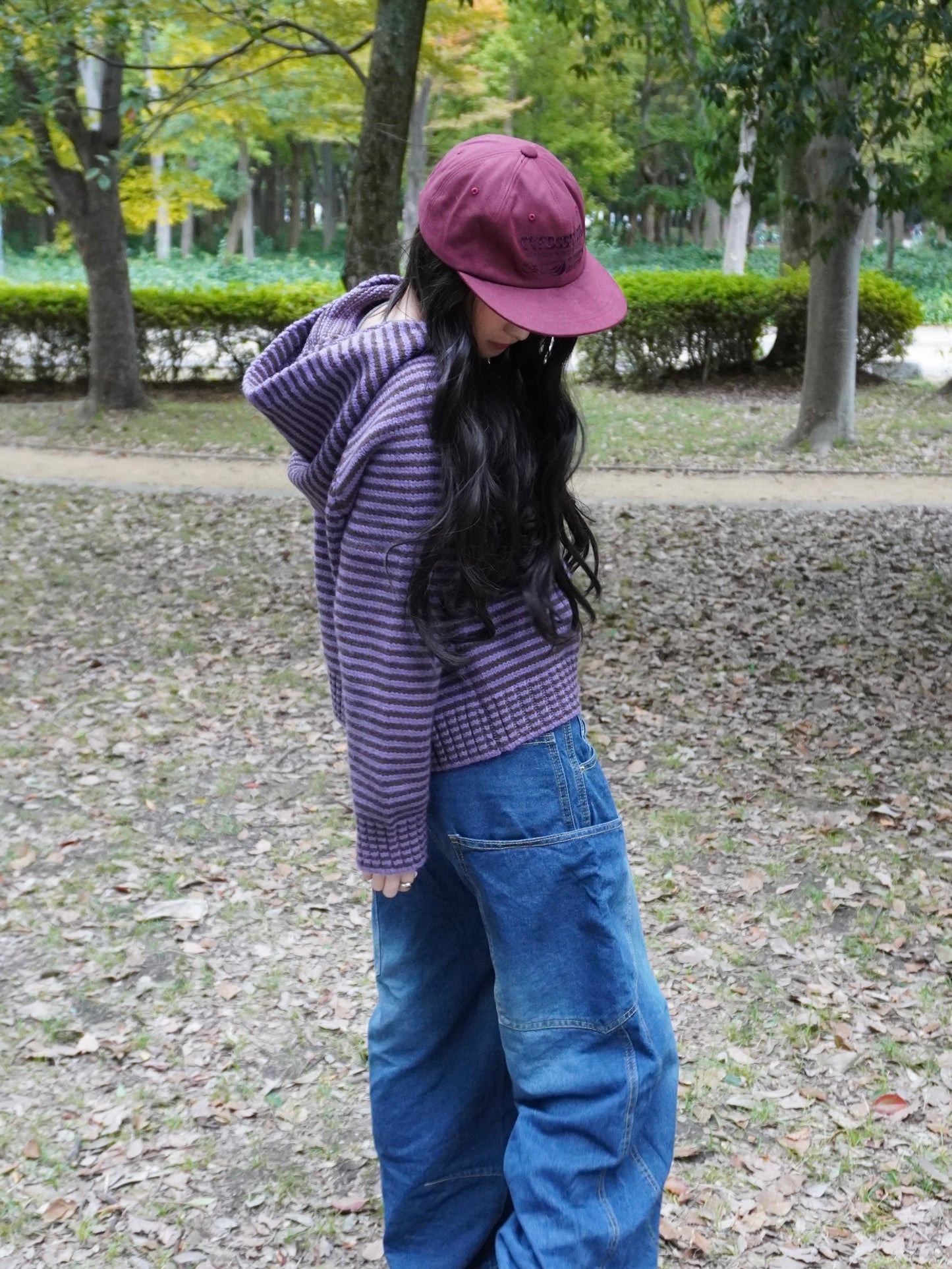 ボーダーニットダブルジップパーカー DPB85367