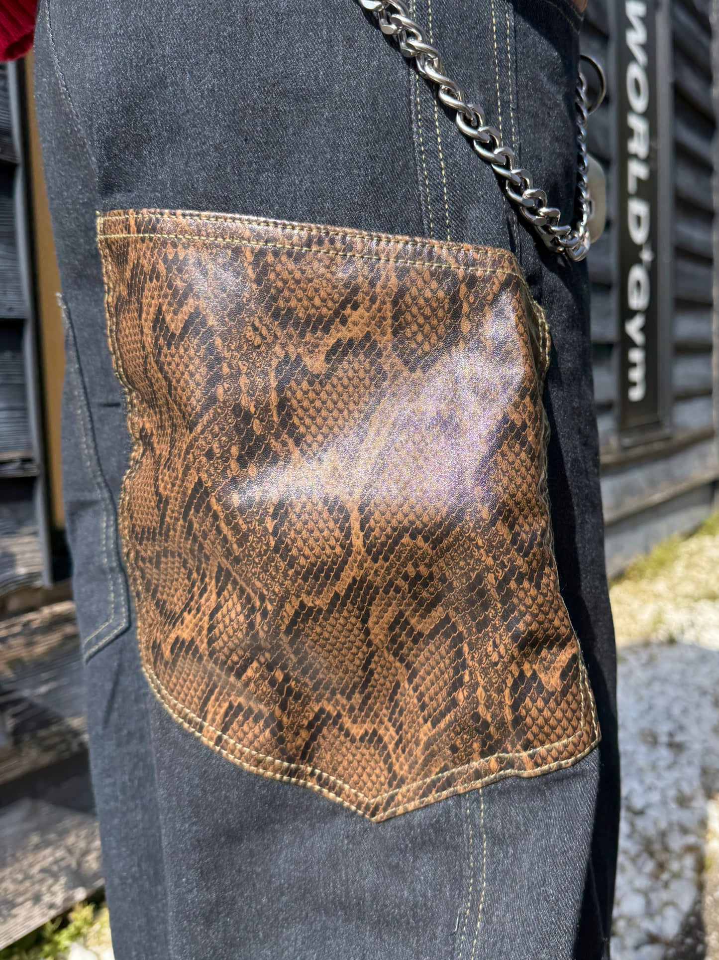 ポケットレオパードデニムパンツ DPB90059