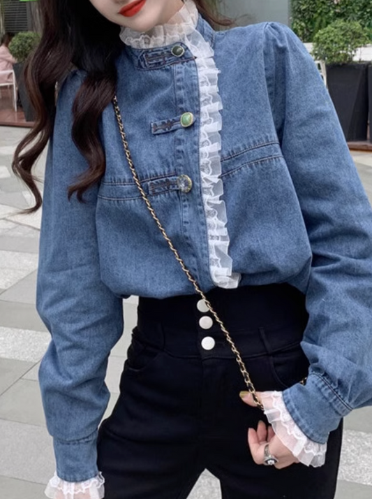 レースデニムトップス DPB71379