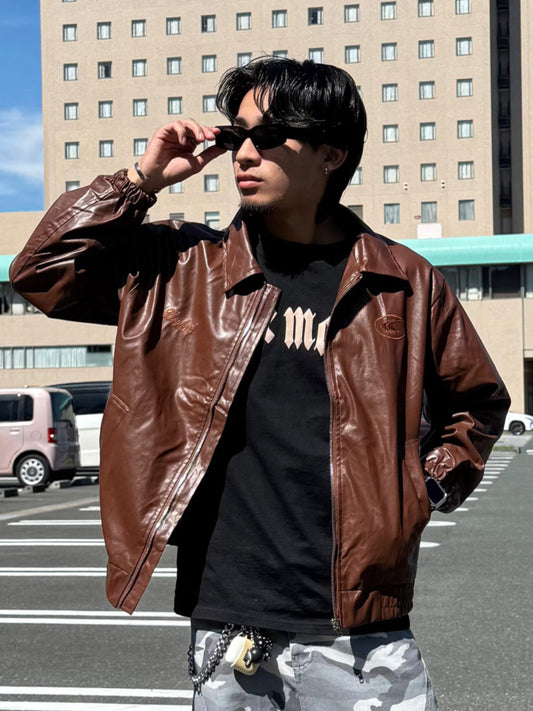 ワンポイントフェイクレザージャケット DPB90046