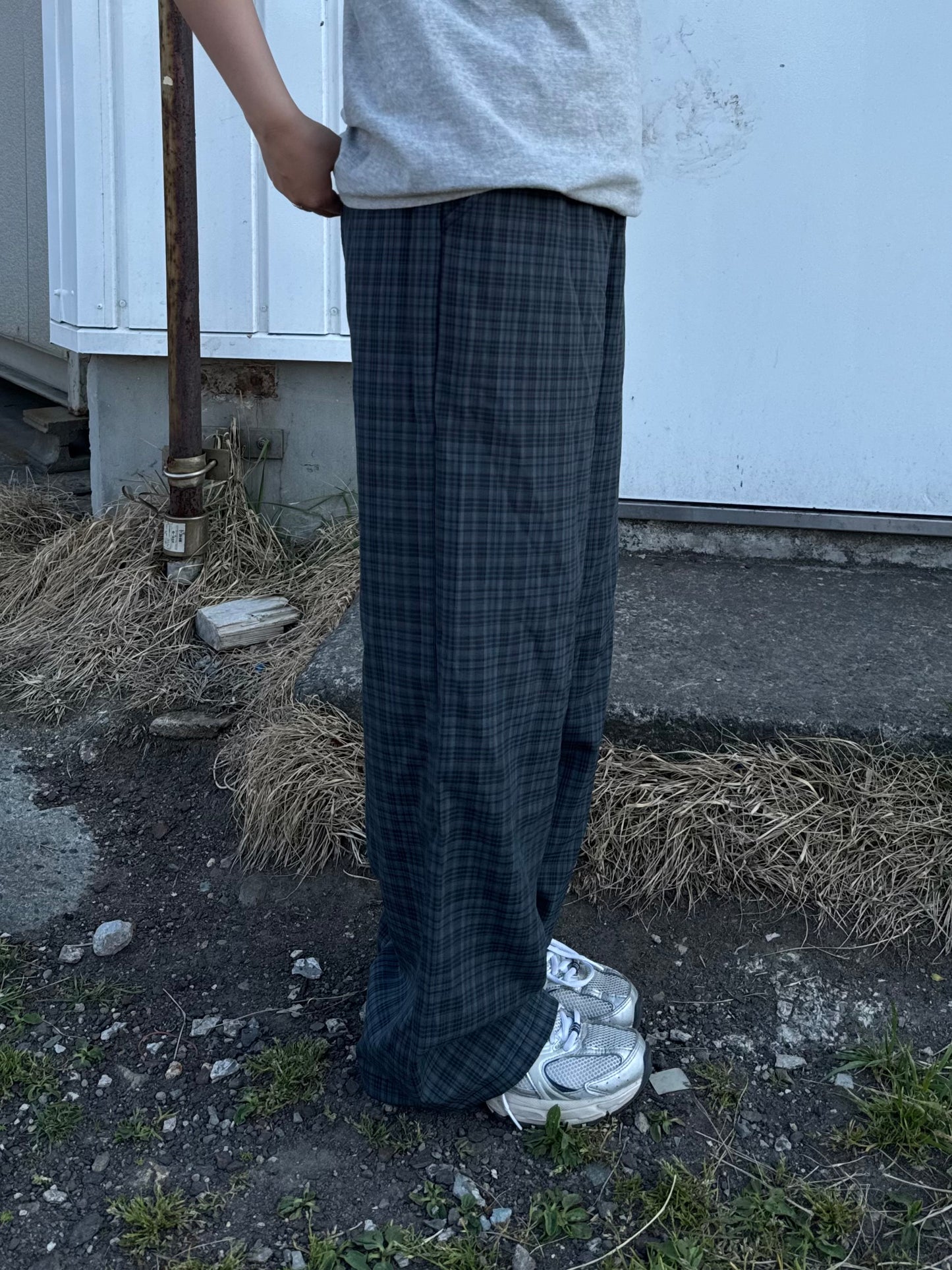 ナイロンチェックパンツ DPC03042