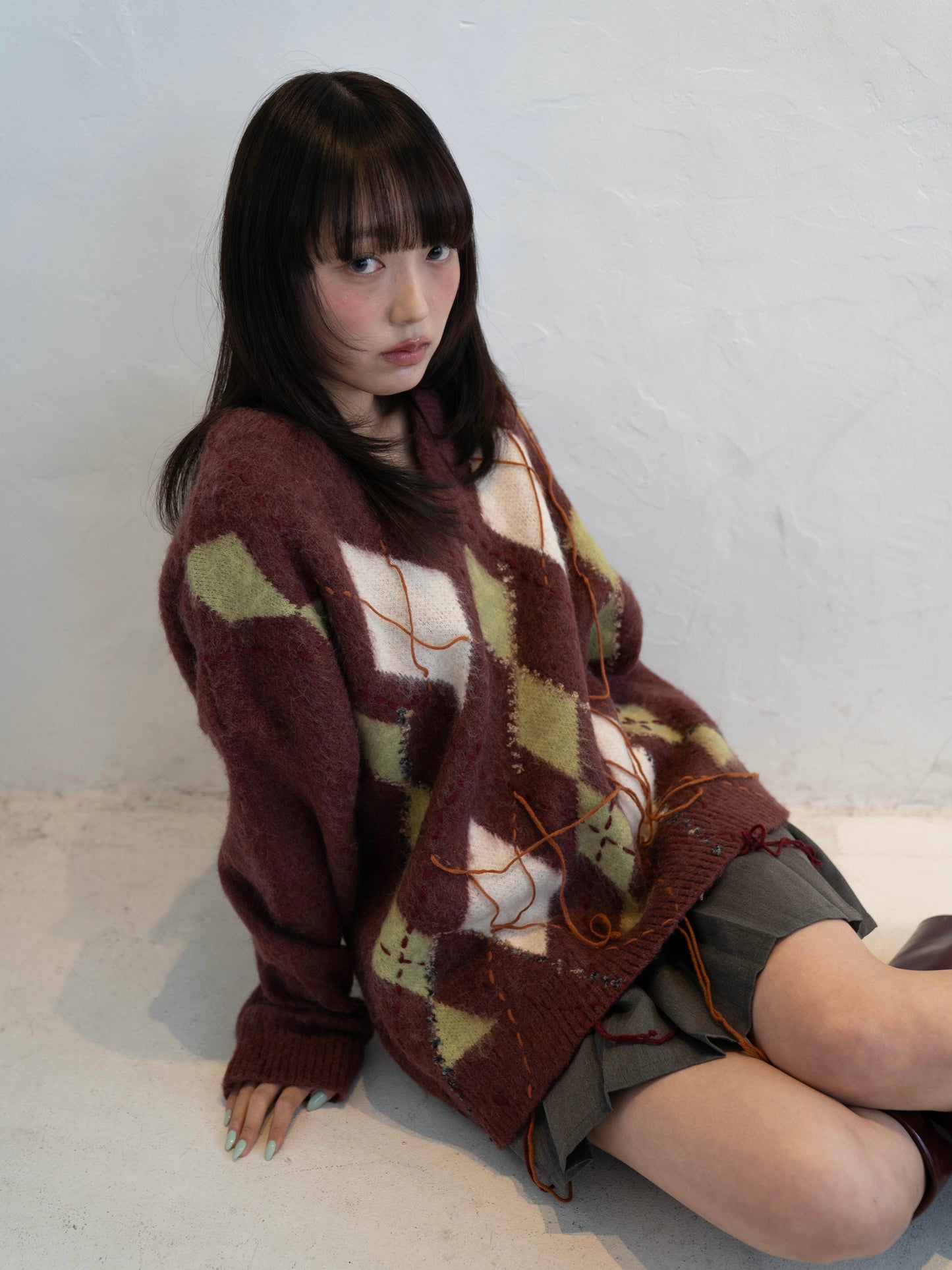 アーガイルチェックニット DPC02012