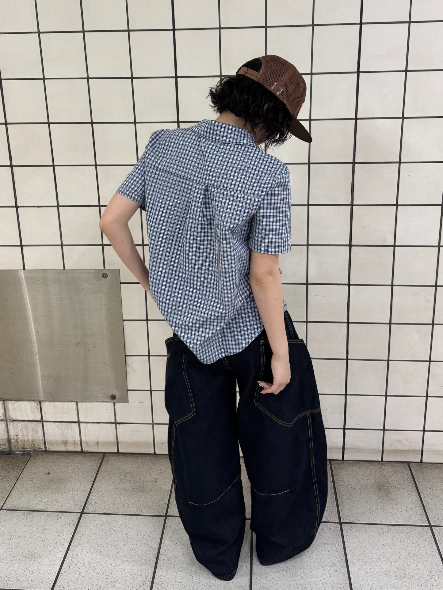 ネイビーチェックシャツ DPB85213