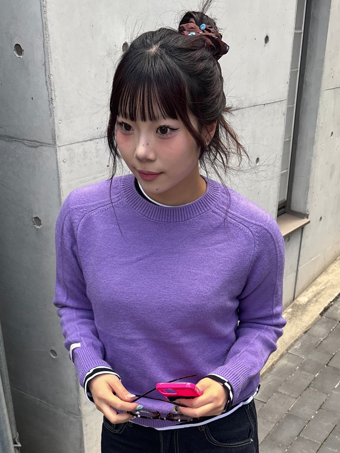 ナチュラルパープルニット DPB89118