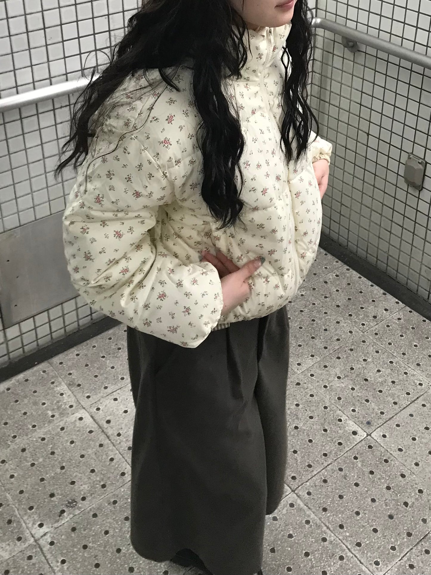 スモールフラワーパターンダウン DPB85436